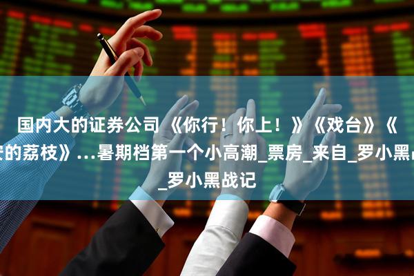 国内大的证券公司 《你行！你上！》《戏台》《长安的荔枝》…暑期档第一个小高潮_票房_来自_罗小黑战记